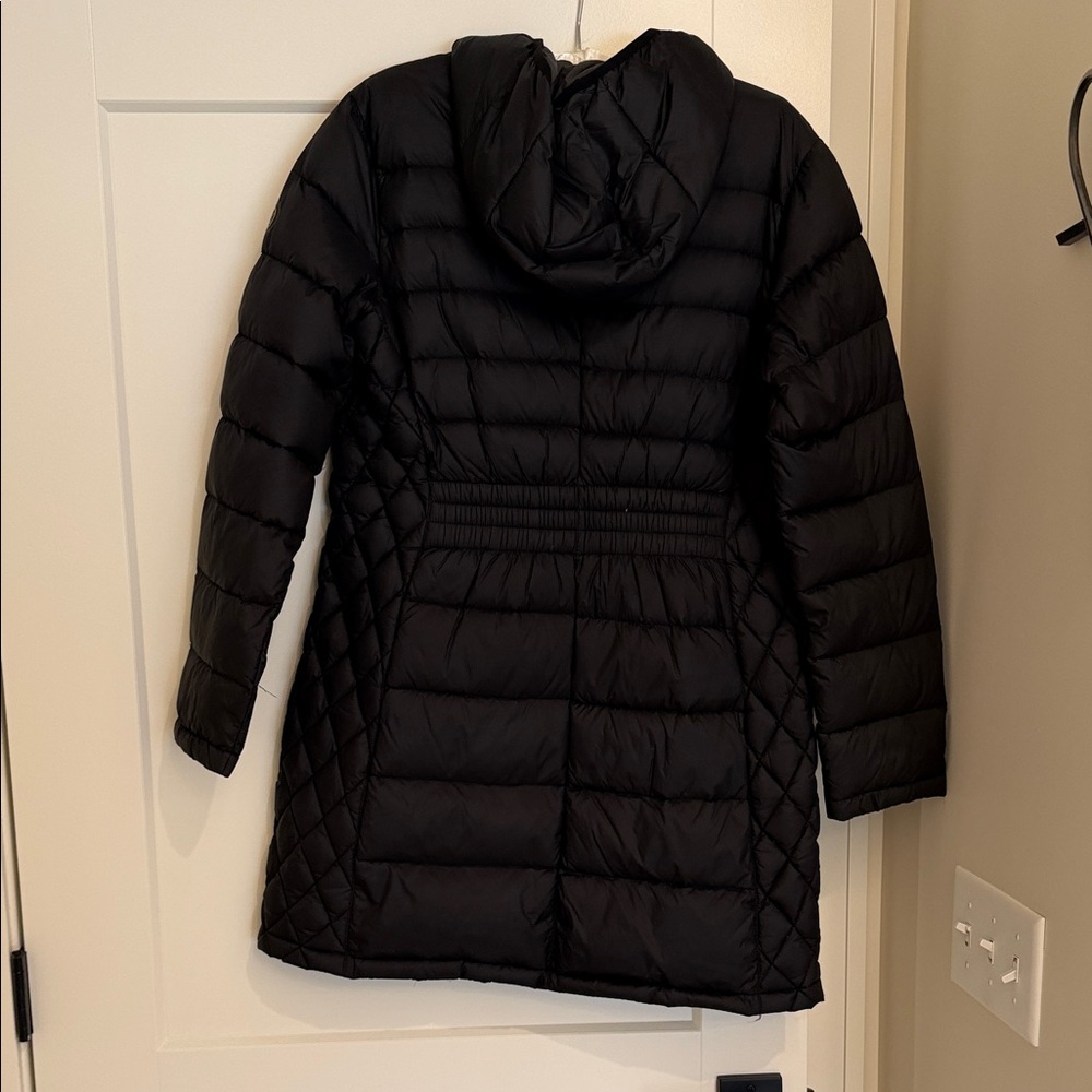 Michael Kors Black Puffer Coat with Gold Accents - Picture 3 of 3